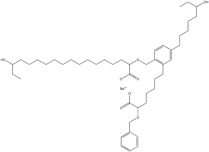 Bis(2-benzyloxy-16-hydroxystearic acid)barium salt Struktur