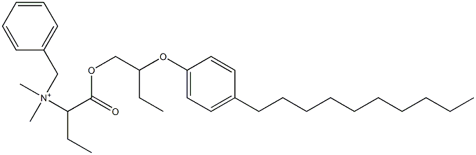 N,N-Dimethyl-N-benzyl-N-[1-[[2-(4-decylphenyloxy)butyl]oxycarbonyl]propyl]aminium Struktur