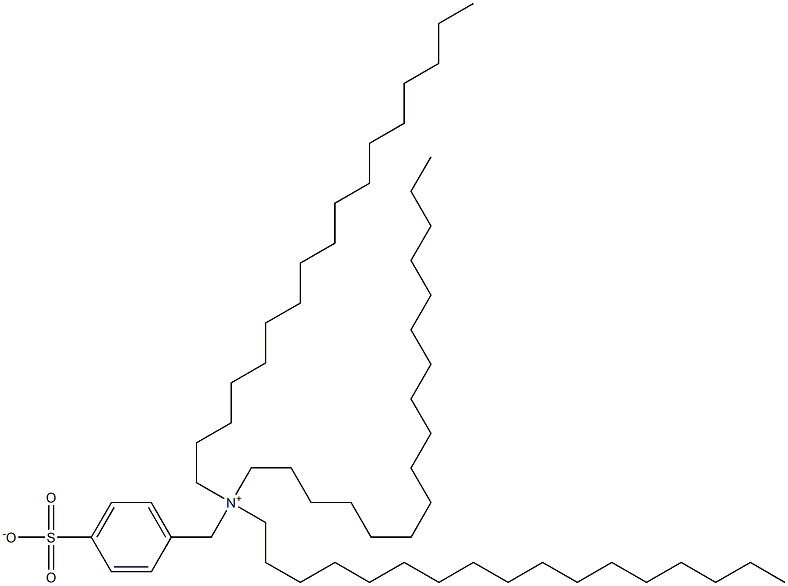 N,N,N-Trisheptadecyl-4-sulfonatobenzenemethanaminium Struktur