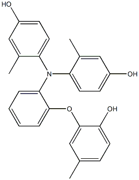 N,N-Bis(4-hydroxy-2-methylphenyl)-2-(2-hydroxy-5-methylphenoxy)benzenamine Struktur