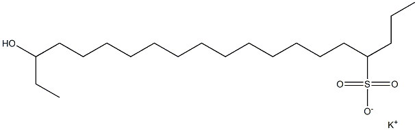 18-Hydroxyicosane-4-sulfonic acid potassium salt Struktur