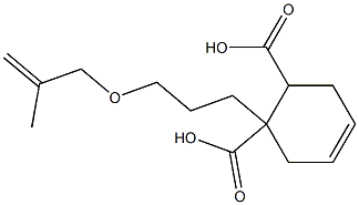 4-Cyclohexene-1,2-dicarboxylic acid hydrogen 1-[3-(methallyloxy)propyl] ester Struktur