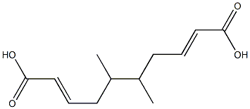 Biscrotonic acid 1,2-dimethyl-1,2-ethanediyl ester Struktur