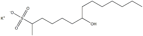 7-Hydroxytetradecane-2-sulfonic acid potassium salt Struktur