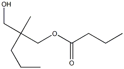 Butyric acid 2-hydroxymethyl-2-methylpentyl ester Struktur