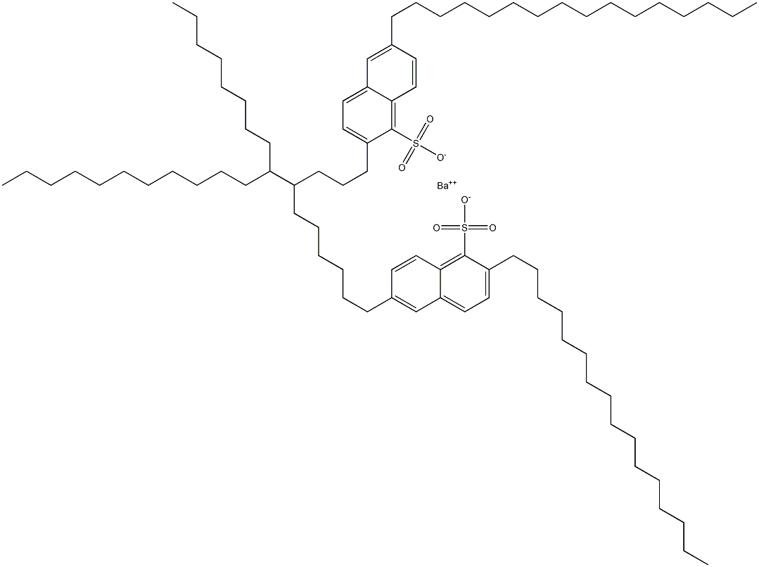 Bis(2,6-dihexadecyl-1-naphthalenesulfonic acid)barium salt Struktur