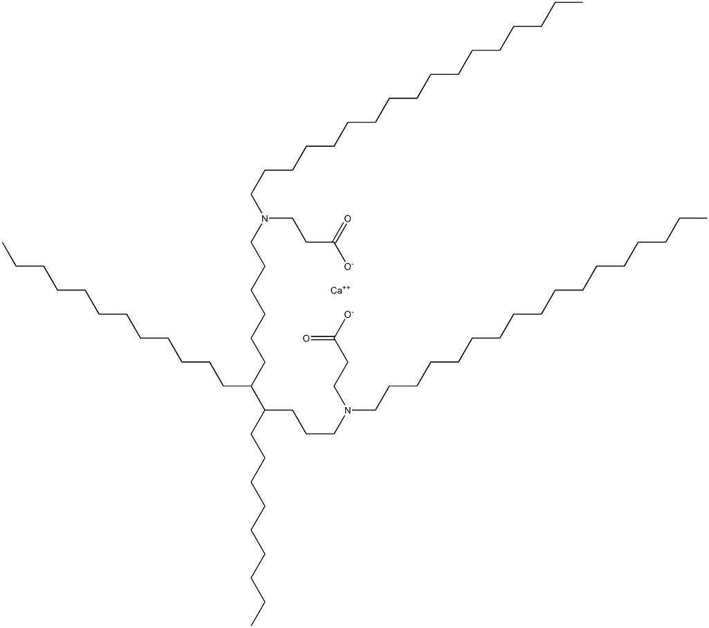 Bis[3-(diheptadecylamino)propanoic acid]calcium salt Struktur