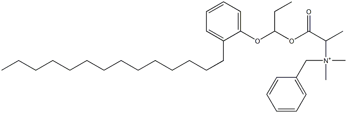 N,N-Dimethyl-N-benzyl-N-[1-[[1-(2-tetradecylphenyloxy)propyl]oxycarbonyl]ethyl]aminium Struktur