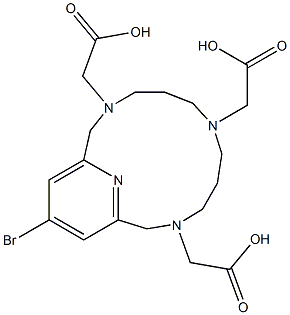 15-Bromo-3,7,11,17-tetraazabicyclo[11.3.1]heptadeca-1(17),13,15-triene-3,7,11-triacetic acid Struktur