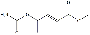 (E)-4-Carbamoyloxy-2-pentenoic acid methyl ester Struktur