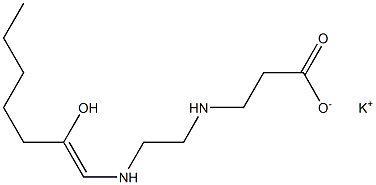 3-[N-[2-[N-(2-Hydroxy-1-heptenyl)amino]ethyl]amino]propionic acid potassium salt Struktur