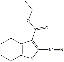 3-(Ethoxycarbonyl)-4,5,6,7-tetrahydro-1-benzothiophene-2-diazonium Struktur