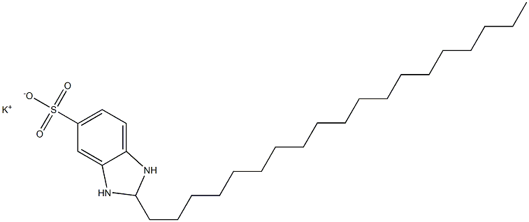 2,3-Dihydro-2-nonadecyl-1H-benzimidazole-5-sulfonic acid potassium salt Struktur