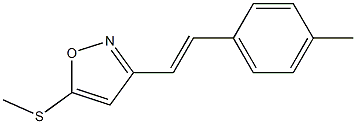 3-[(E)-2-[4-Methylphenyl]vinyl]-5-(methylthio)isoxazole Struktur