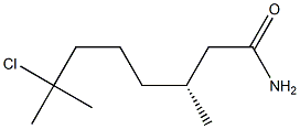 [R,(+)]-7-Chloro-3,7-dimethyloctanamide Struktur