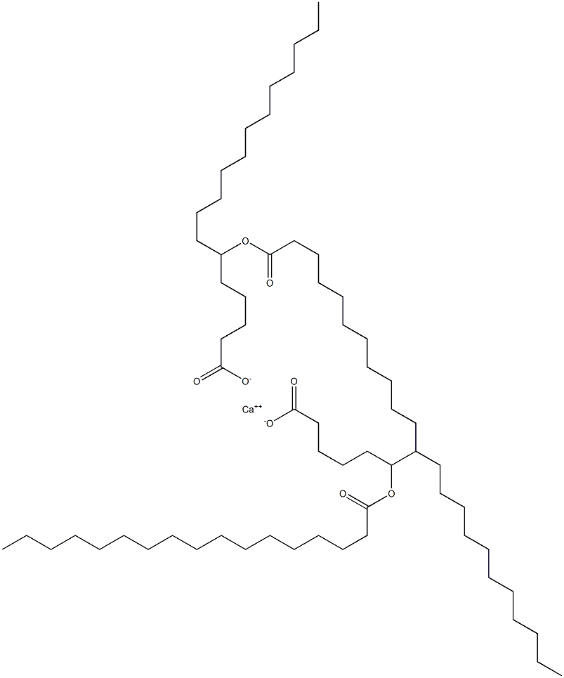 Bis(6-heptadecanoyloxyoctadecanoic acid)calcium salt Struktur