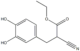 2-Cyano-3-(3,4-dihydroxyphenyl)propionic acid ethyl ester Struktur