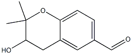 3,4-Dihydro-2,2-dimethyl-3-hydroxy-2H-1-benzopyran-6-carbaldehyde Struktur