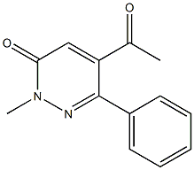 2-Methyl-5-acetyl-6-phenylpyridazin-3(2H)-one Struktur