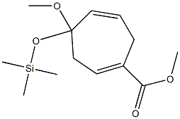 4-メトキシ-4-(トリメチルシリルオキシ)-1,5-シクロヘプタジエン-1-カルボン酸メチル 化學構造式