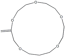 3-Methylene-1,4,7,10,13-pentaoxacyclohexadecane Struktur