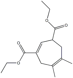 5,6-Dimethyl-1,5-cycloheptadiene-1,3-dicarboxylic acid diethyl ester Struktur