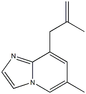 6-Methyl-8-(2-methylenepropyl)imidazo[1,2-a]pyridine Struktur