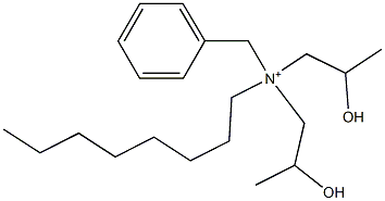 N,N-Bis(2-hydroxypropyl)-N-octylbenzenemethanaminium Struktur