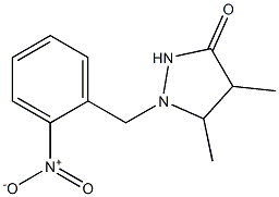 4,5-Dimethyl-1-(2-nitrobenzyl)pyrazolidin-3-one Struktur