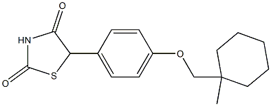 5-[4-(1-Methylcyclohexylmethoxy)phenyl]thiazolidine-2,4-dione Struktur