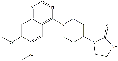 1-[1-(6,7-Dimethoxyquinazolin-4-yl)piperidin-4-yl]imidazolidine-2-thione Struktur