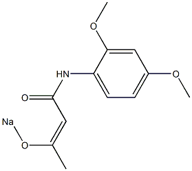 N-(3-Sodiooxycrotonoyl)-2,4-dimethoxyaniline Struktur