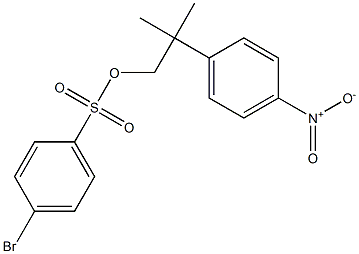 4-Bromobenzenesulfonic acid 2-methyl-2-(4-nitrophenyl)propyl ester Struktur