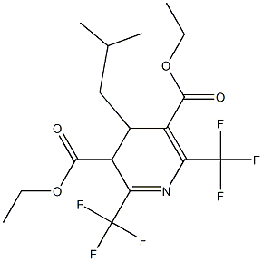 3,4-Dihydro-2,6-bis(trifluoromethyl)-4-isobutylpyridine-3,5-dicarboxylic acid diethyl ester Struktur