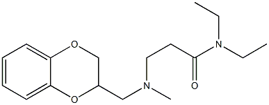 3-[[(1,4-Benzodioxan-2-yl)methyl](methyl)amino]-N,N-diethylpropionamide Struktur