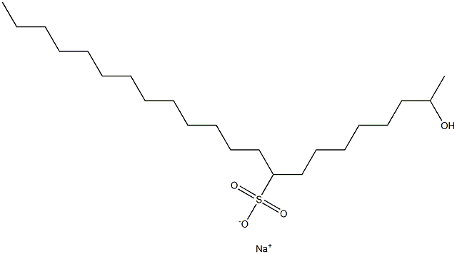 2-Hydroxydocosane-9-sulfonic acid sodium salt Struktur