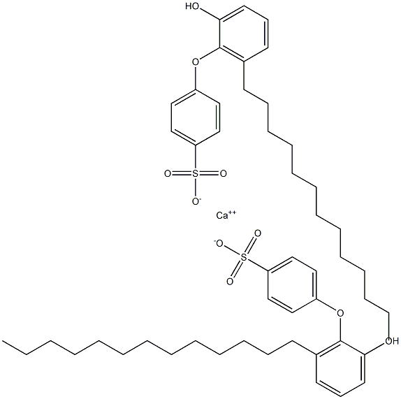 Bis(2'-hydroxy-6'-tridecyl[oxybisbenzene]-4-sulfonic acid)calcium salt Struktur