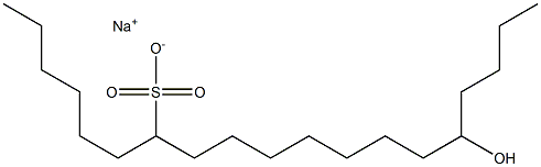 15-Hydroxynonadecane-7-sulfonic acid sodium salt Struktur