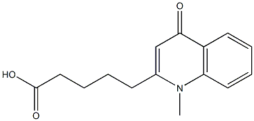 1,4-Dihydro-1-methyl-4-oxoquinoline-2-valeric acid Struktur