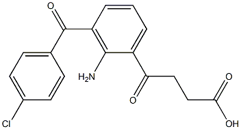 4-[2-Amino-3-(4-chlorobenzoyl)phenyl]-4-oxobutyric acid Struktur