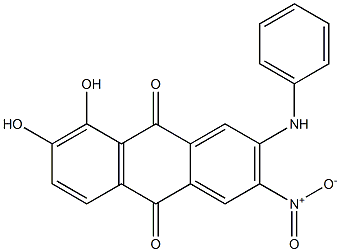 2-Anilino-7,8-dihydroxy-3-nitroanthraquinone Struktur