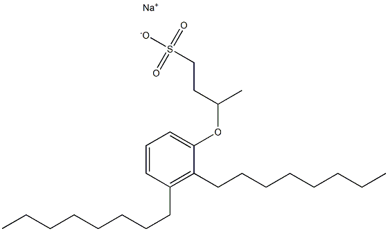 3-(2,3-Dioctylphenoxy)butane-1-sulfonic acid sodium salt Struktur