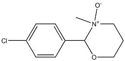 2-(4-Chlorophenyl)-3-methyl-tetrahydro-2H-1,3-oxazine 3-oxide Struktur