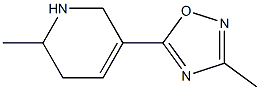 3-Methyl-5-[(1,2,5,6-tetrahydro-6-methylpyridin)-3-yl]-1,2,4-oxadiazole Struktur