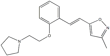 3-Methyl-5-[2-[2-[2-(1-pyrrolidinyl)ethoxy]phenyl]ethenyl]isoxazole Struktur