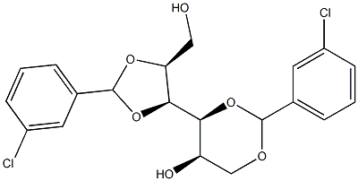 1-O,3-O:4-O,5-O-Bis(3-chlorobenzylidene)-L-glucitol Struktur