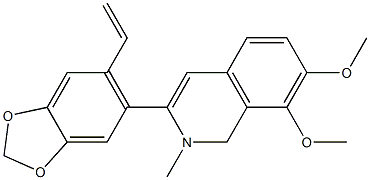 7,8-Dimethoxy-3-(6-ethenyl-1,3-benzodioxol-5-yl)-2-methyl-1,2-dihydroisoquinoline Struktur