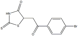 Dihydro-2-thioxo-5-[(4-bromophenyl)carbonylmethyl]thiazol-4(5H)-one Struktur