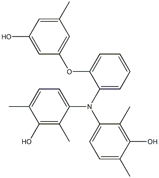 N,N-Bis(3-hydroxy-2,4-dimethylphenyl)-2-(3-hydroxy-5-methylphenoxy)benzenamine Struktur