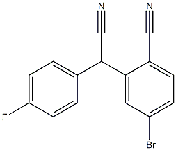 (2-Cyano-5-bromophenyl)(4-fluorophenyl)acetonitrile Struktur